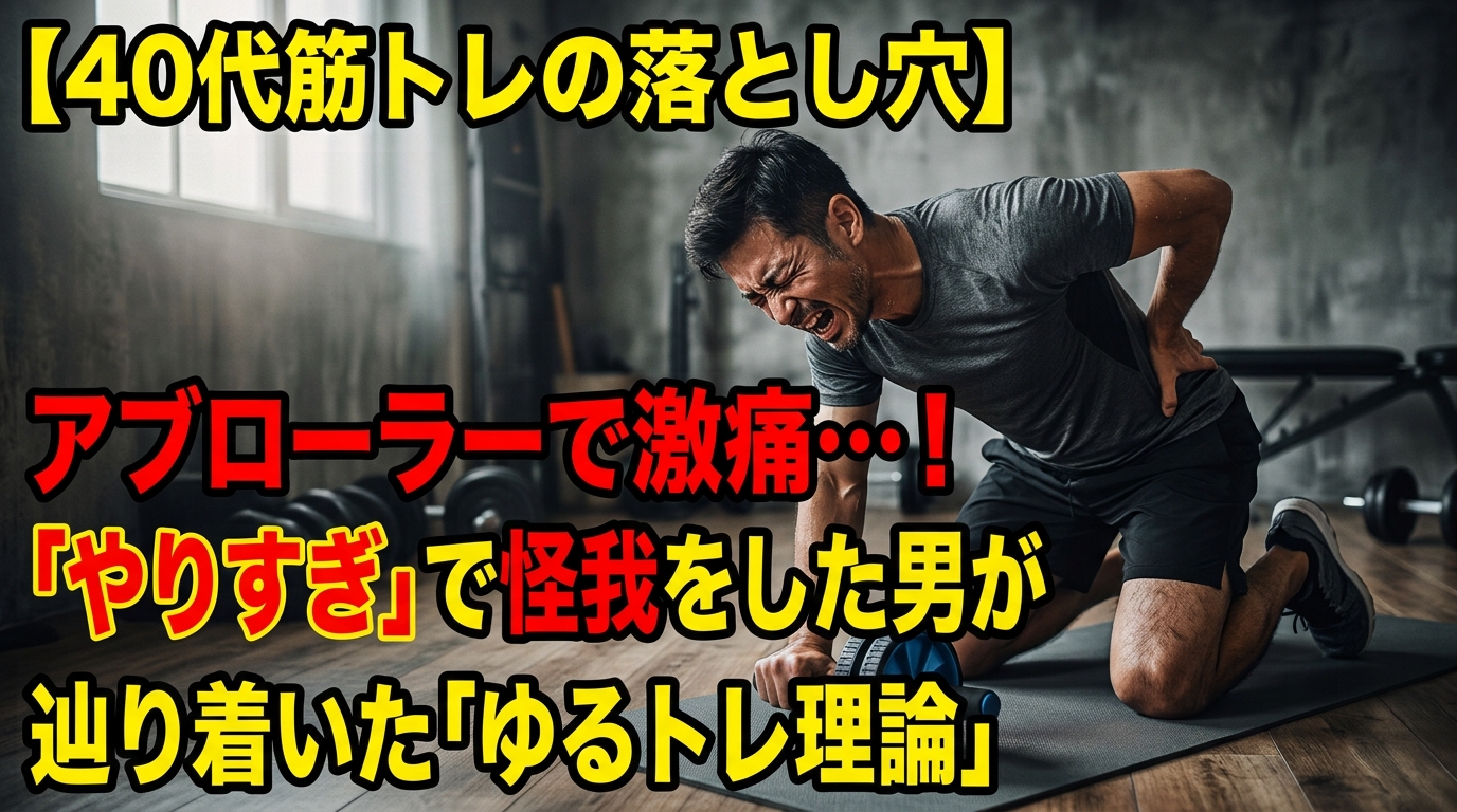 【40代筋トレの落とし穴】アブローラーで激痛……！張り切りすぎて大怪我したおじさんが辿り着いた「ゆる宅トレ論」