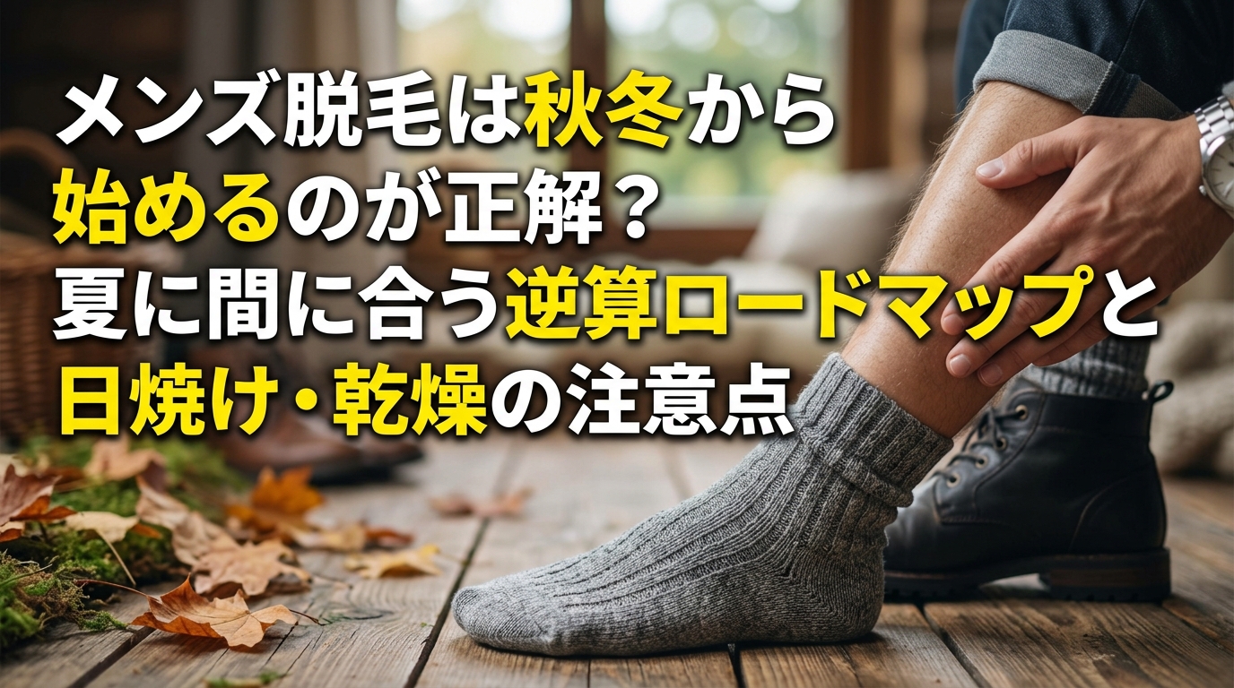 メンズ脱毛は秋冬から始めるのが正解？夏に間に合う逆算ロードマップと日焼け・乾燥の注意点